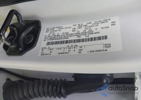 2018 Ford F-150 Xlt from USA, damaged, VIN 1FTEW1E50JKF27041